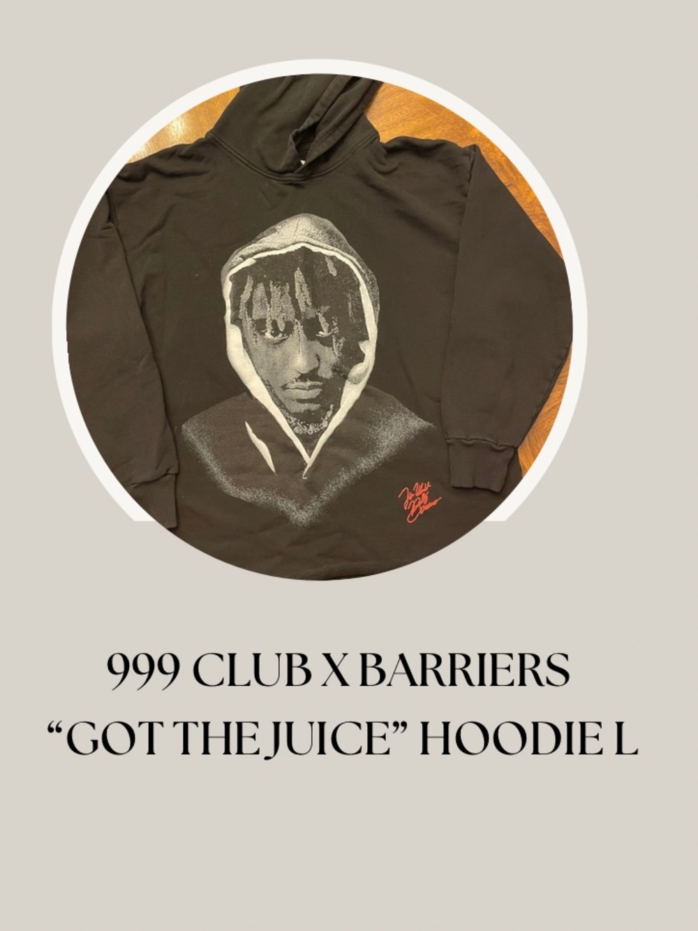 999 CLUB X BARRIERS “GOT THE JUICE” HOODIE L